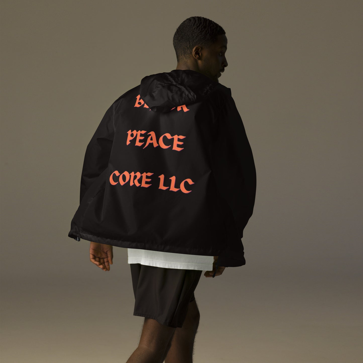 “DEUCES” Purple/Orange Unisex lightweight zip up windbreaker
