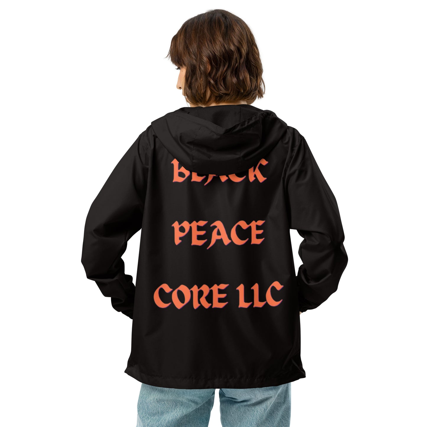 “DEUCES” Purple/Orange Unisex lightweight zip up windbreaker