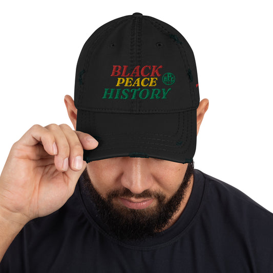 BPH red/gold/green Distressed Dad Hat