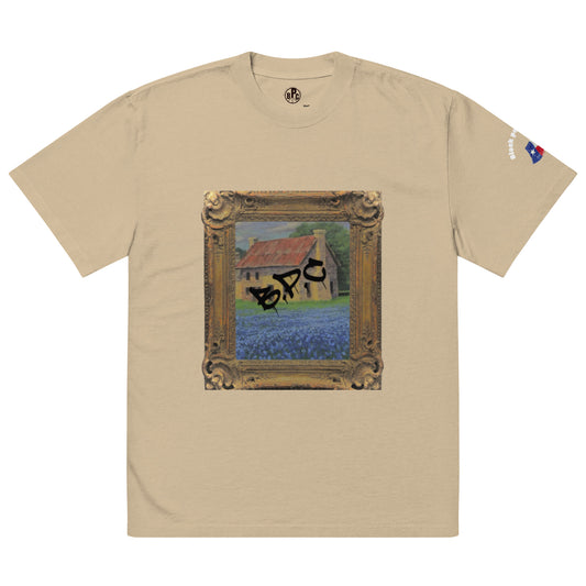 “BPC Texas bluebonnet” Oversized faded t-shirt