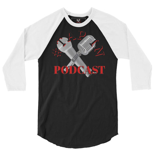 #TAPIN PODCAST 3/4 sleeve raglan shirt