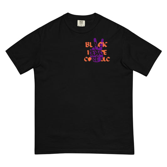 “DEUCES” Purple/Orange heavyweight t-shirt