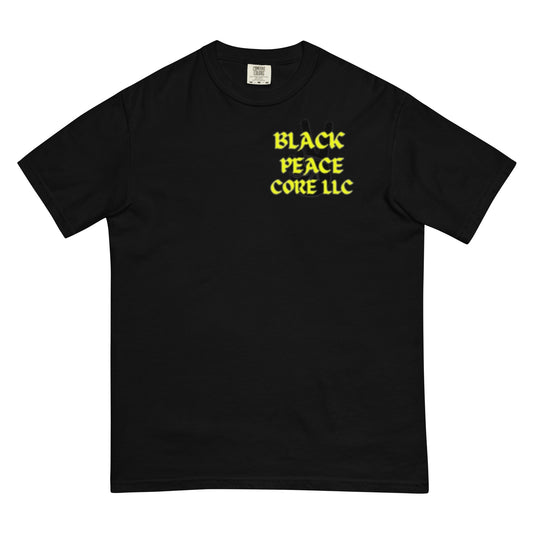 “DEUCES” Black/Yellow heavyweight t-shirt