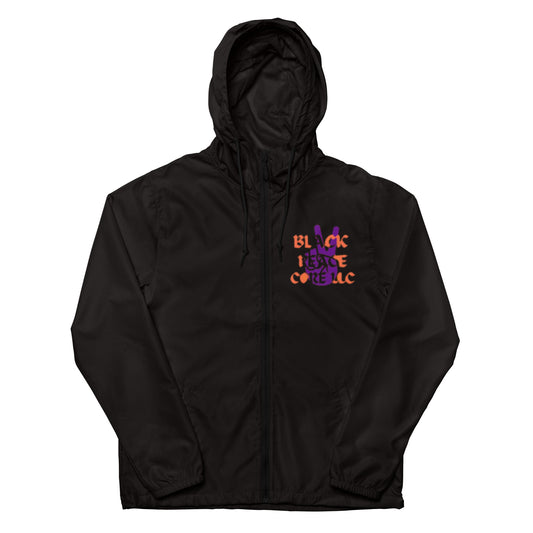 “DEUCES” Purple/Orange Unisex lightweight zip up windbreaker